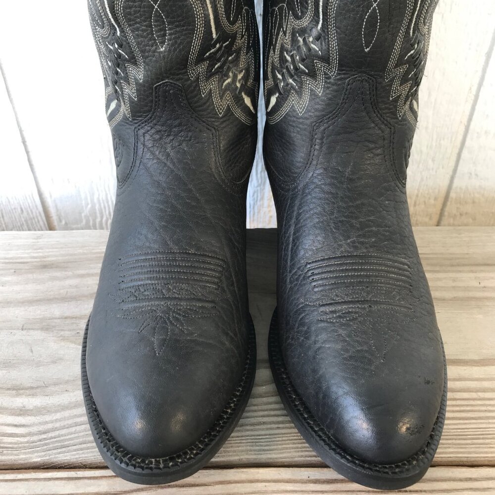 Ariat Buckstitch Bull Shoulder Mens Black Cowboy Western Boots 10.5 D 37423 - Picture 4 of 13